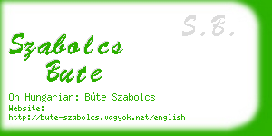 szabolcs bute business card
